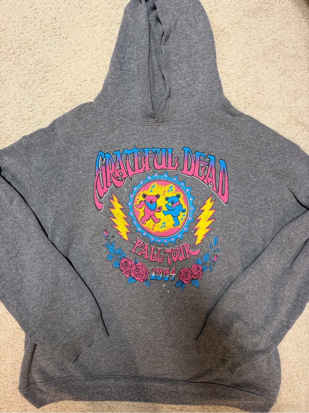 Grateful Dead Graphic Fall Tour 1994 Gray Hoodie Sweatshirt - Daydreamer
